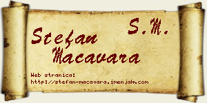 Stefan Macavara vizit kartica